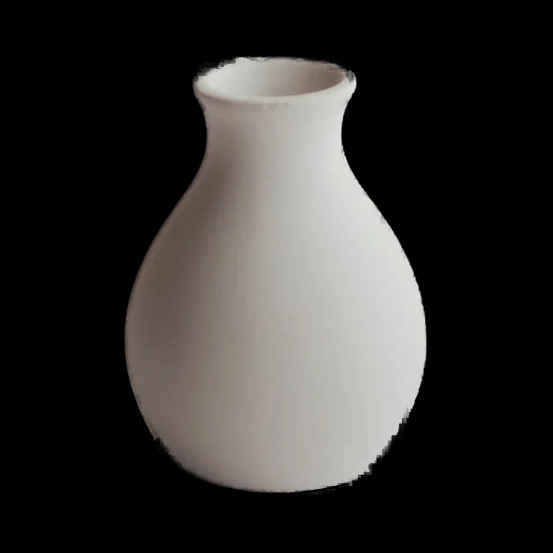 Vază albă rotundă